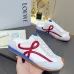 LOEWE Retro Runner Sneakers Unisex Nylon Cow Leather Sheepskin Lining Trainers #B66600