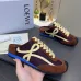 LOEWE Retro Runner Sneakers Unisex Nylon Cow Leather Sheepskin Lining Trainers #B66601