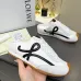 LOEWE Retro Runner Sneakers Unisex Nylon Cow Leather Sheepskin Lining Trainers #B66603