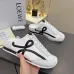 LOEWE Retro Runner Sneakers Unisex Nylon Cow Leather Sheepskin Lining Trainers #B66607