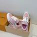 Louis Vuitton Pink and Gray Perforated Leather Sneakers #B54285