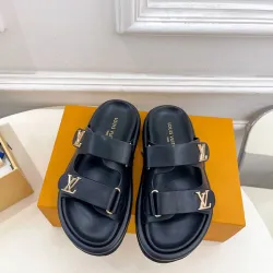 Louis Vuitton Shoes Classic couple slippers Black #B48561