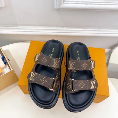Louis Vuitton Shoes Classic couple slippers Brown #B48557
