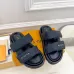 Louis Vuitton Shoes for Louis Vuitton Unisex Shoes Pool Pillow Black #B48554