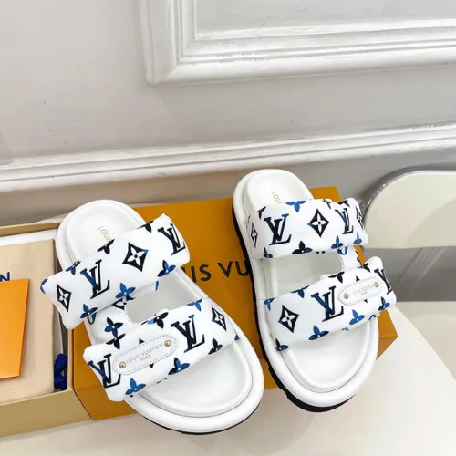 Louis Vuitton Shoes for Louis Vuitton Unisex Shoes Pool Pillow White #B48555