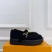 LV Metal Buckle Monogram Velvet Platform Mary Jane Shoes 4.5cm Heel #A68509