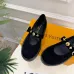 LV Metal Buckle Monogram Velvet Platform Mary Jane Shoes 4.5cm Heel #A68509