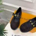 LV Metal Buckle Monogram Velvet Platform Mary Jane Shoes 4.5cm Heel #A68510