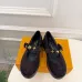 LV Metal Buckle Monogram Velvet Platform Mary Jane Shoes 4.5cm Heel #A68510