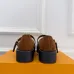 LV Metal Buckle Monogram Velvet Platform Mary Jane Shoes 4.5cm Heel #A68511