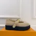 LV Metal Buckle Monogram Velvet Platform Mary Jane Shoes 4.5cm Heel #A68512