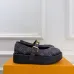 LV Metal Buckle Monogram Velvet Platform Mary Jane Shoes 4.5cm Heel #A68513