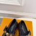 LV Metal Buckle Monogram Velvet Platform Mary Jane Shoes 4.5cm Heel #A68515