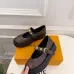 LV Metal Buckle Monogram Velvet Platform Mary Jane Shoes 4.5cm Heel #A68515