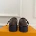 LV Metal Buckle Monogram Velvet Platform Mary Jane Shoes 4.5cm Heel #A68515