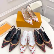 Louis Vuitton Shoes for Women's Louis Vuitton Pumps Chérie Slingback Pumps Black/White #B54129