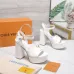LV Chunky Heel Platform Ankle‑Strap Sandals 13cm Heel #A68606