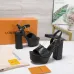 LV Chunky Heel Platform Ankle‑Strap Sandals 13cm Heel #A68607