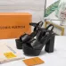 LV Chunky Heel Platform Ankle‑Strap Sandals 13cm Heel #A68607