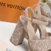 LV Chunky Heel Platform Ankle‑Strap Sandals 13cm Heel #A68608
