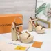 LV Chunky Heel Platform Ankle‑Strap Sandals 13cm Heel #A68610