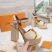 LV Chunky Heel Platform Ankle‑Strap Sandals 13cm Heel #A68610