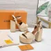 LV Chunky Heel Platform Ankle‑Strap Sandals 13cm Heel #A68610