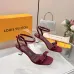 LV Crystal Heel Bow Slingback High‑Heel Sandals 7.5cm Heel #A68690