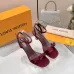 LV Crystal Heel Bow Slingback High‑Heel Sandals 7.5cm Heel #A68690
