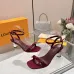 LV Crystal Heel Bow Slingback High‑Heel Sandals 7.5cm Heel #A68690