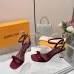 LV Crystal Heel Bow Slingback High‑Heel Sandals 7.5cm Heel #A68690