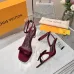 LV Crystal Heel Bow Slingback High‑Heel Sandals 7.5cm Heel #A68690