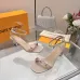 LV Crystal Heel Bow Slingback High‑Heel Sandals 7.5cm Heel #A68691