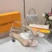 LV Crystal Heel Bow Slingback High‑Heel Sandals 7.5cm Heel #A68691