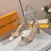 LV Crystal Heel Bow Slingback High‑Heel Sandals 7.5cm Heel #A68691