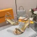 LV Crystal Heel Bow Slingback High‑Heel Sandals 7.5cm Heel #A68692