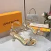 LV Crystal Heel Bow Slingback High‑Heel Sandals 7.5cm Heel #A68692
