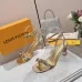 LV Crystal Heel Bow Slingback High‑Heel Sandals 7.5cm Heel #A68692