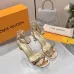 LV Crystal Heel Bow Slingback High‑Heel Sandals 7.5cm Heel #A68692