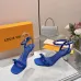 LV Crystal Heel Bow Slingback High‑Heel Sandals 7.5cm Heel #A68693