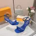 LV Crystal Heel Bow Slingback High‑Heel Sandals 7.5cm Heel #A68693