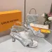 LV Crystal Heel Bow Slingback High‑Heel Sandals 7.5cm Heel #A68694
