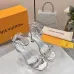 LV Crystal Heel Bow Slingback High‑Heel Sandals 7.5cm Heel #A68694