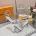 LV Crystal Heel Bow Slingback High‑Heel Sandals 7.5cm Heel #A68694