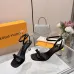 LV Crystal Heel Bow Slingback High‑Heel Sandals 7.5cm Heel #A68695