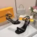 LV Crystal Heel Bow Slingback High‑Heel Sandals 7.5cm Heel #A68695