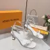 LV Crystal Heel Bow Slingback High‑Heel Sandals 7.5cm Heel #A68696