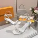 LV Crystal Heel Bow Slingback High‑Heel Sandals 7.5cm Heel #A68696