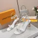 LV Crystal Heel Bow Slingback High‑Heel Sandals 7.5cm Heel #A68696