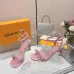 LV Crystal Heel Bow Slingback High‑Heel Sandals 7.5cm Heel #A68697